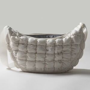 White Quilted Shoulder or Crossbody Bag